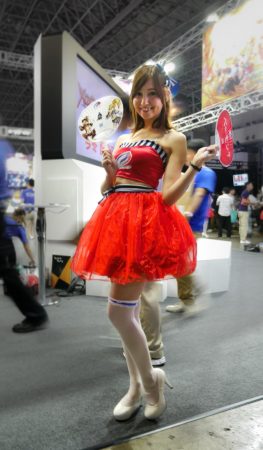 Promotenmädchen auf der Tokyo Game Show