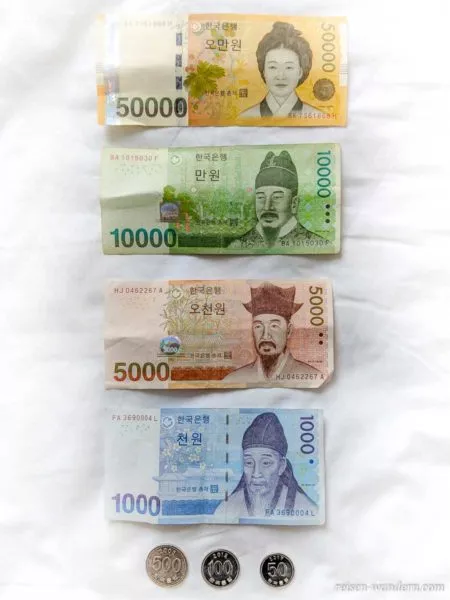 Koreanisches Geld - WON