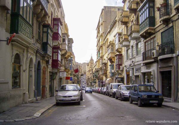 Straße in Valletta auf Malta