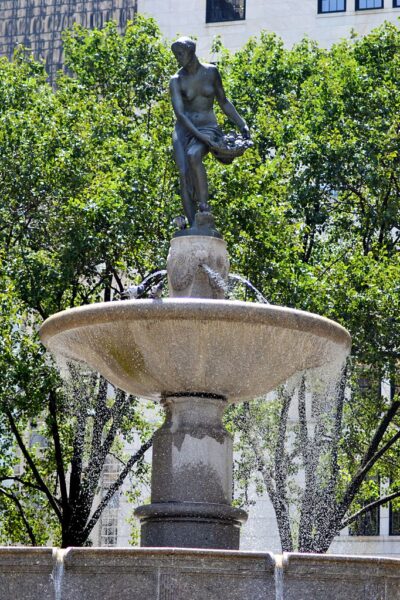 Der Pulitzer Brunnen an der südöstlichen Ecke des Central Parks