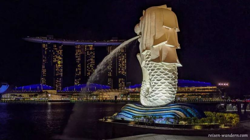 Statue von Merlion in Singapur