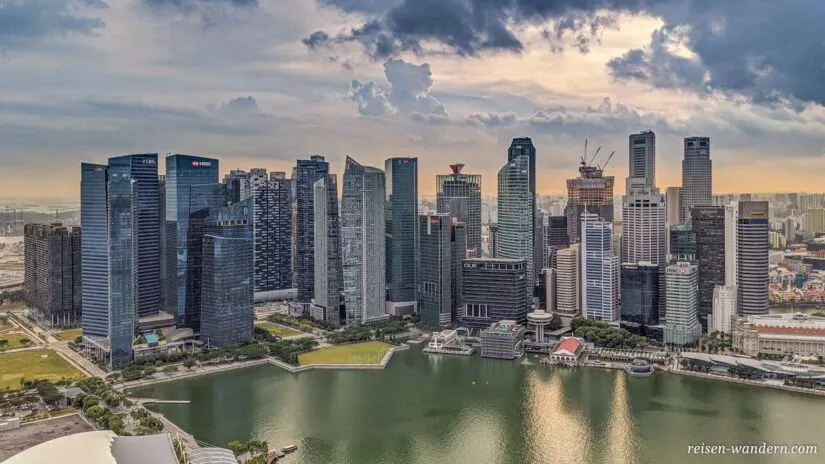 Blick auf Skyline von Singapur