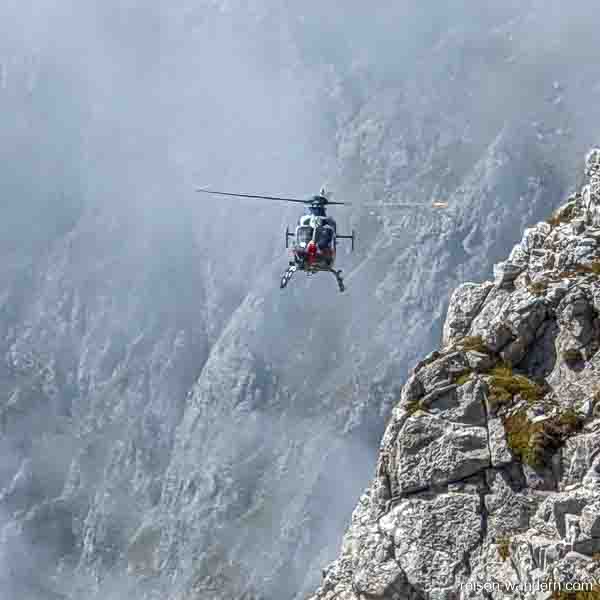 Helikopter am Innsbrucker Klettersteig