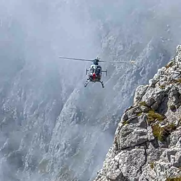 Helikopter am Innsbrucker Klettersteig