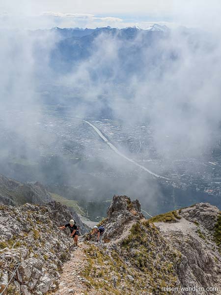 Gehpassage am Innsbrucker Klettersteig