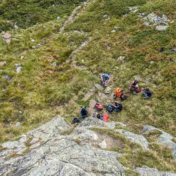 Einstieg des Edelweiß Klettersteig