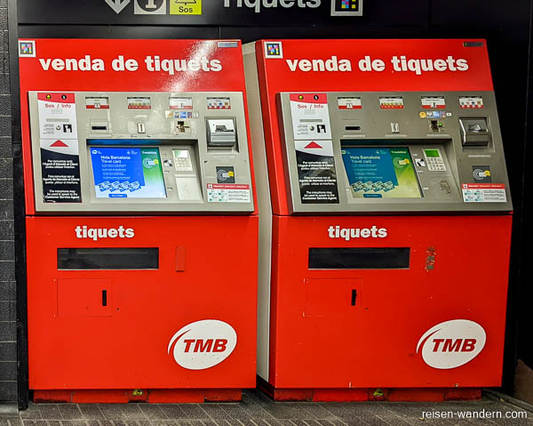 Ticketautomaten in der Metro von Barcelona